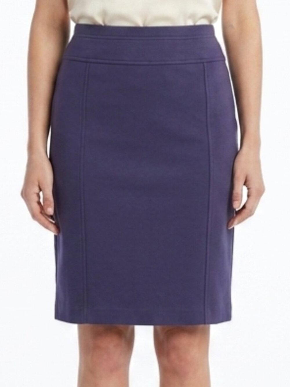 Ellen Tracy "Silver Spoon" Stretch Pencil Skirt in "Ocean" NEW- Sz. Sm